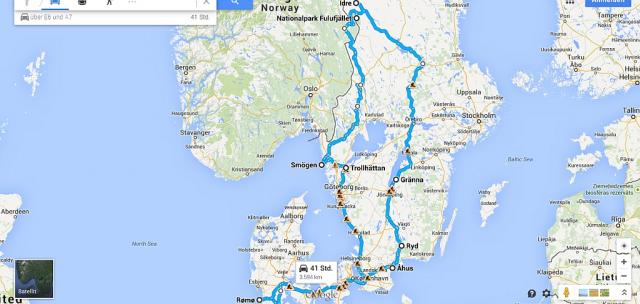 Schweden 2014 ca 4400km